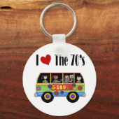 Ich Liebe in den 70er Jahren Schlüsselanhänger (Vorderseite)