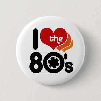 Ich Liebe in den 80er Jahren Button