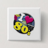 Ich Liebe in den 80er Jahren Button (Vorderseite)