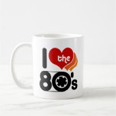 Ich Liebe in den 80er Jahren Kaffeetasse (Links)
