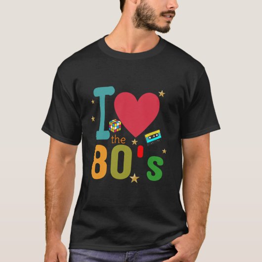 Ich Liebe in den 80er Jahren T-Shirt (Vorderseite)