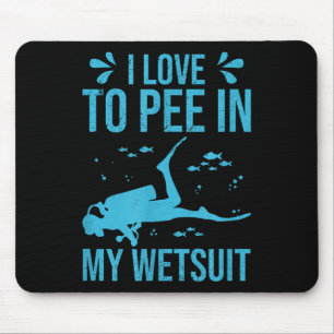 Ich Liebe in meinem Wetsuit Funny Scuba Diving Scu Mousepad