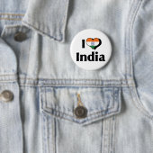 Ich liebe Indiens Flagge Button (Beispiel)