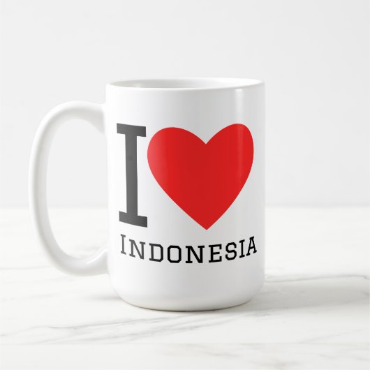 Ich liebe Indonesien Kaffeetasse (Links)