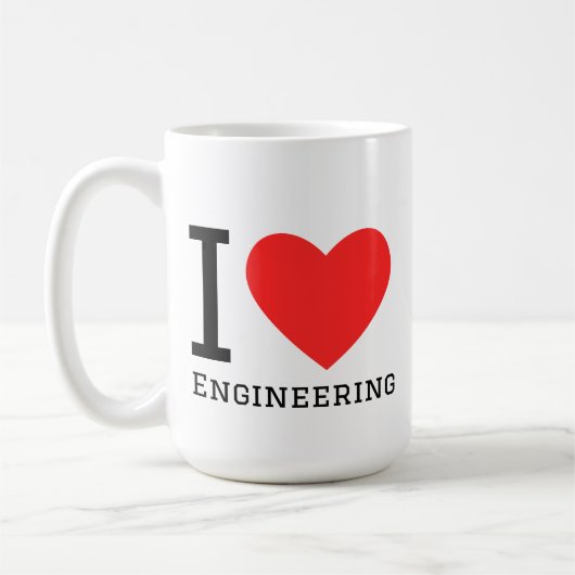 Ich liebe Ingenieurwesen Kaffeetasse (Links)