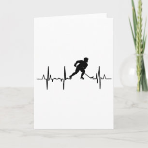 Ich liebe Inline-Hockey-Kardiogramm Karte