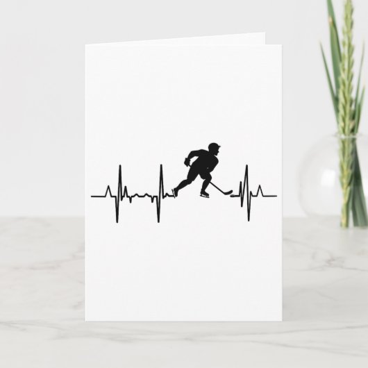 Ich liebe Inline-Hockey-Kardiogramm Karte (Vorderseite)