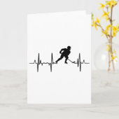 Ich liebe Inline-Hockey-Kardiogramm Karte (Gelbe Blume)