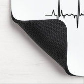 Ich liebe Inline-Hockey-Kardiogramm Mousepad (Ecke)