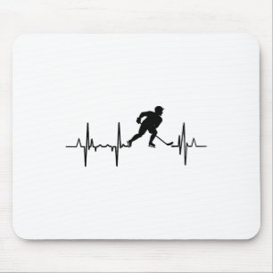 Ich liebe Inline-Hockey-Kardiogramm Mousepad