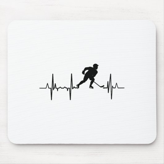 Ich liebe Inline-Hockey-Kardiogramm Mousepad (Vorne)