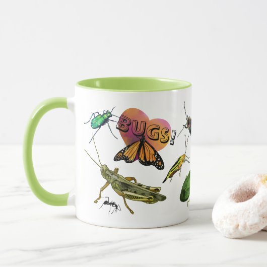 Ich liebe Insekten! Tasse (Mit Donut)