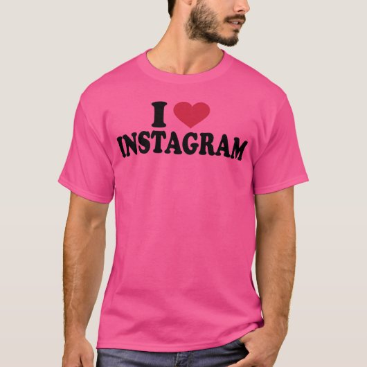 Ich liebe Instagram-Freunde T-Shirt (Vorderseite)