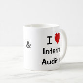 Ich Liebe Internes Auditbegleitpersonal. Auditing Kaffeetasse (VorderseiteRechts)