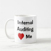Ich Liebe Internes Auditbegleitpersonal. Auditing Kaffeetasse (Links)