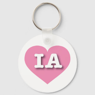 Ich liebe Iowa - IA rosa Herz Schlüsselanhänger