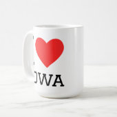 Ich liebe Iowa Kaffeetasse (Vorderseite Links)