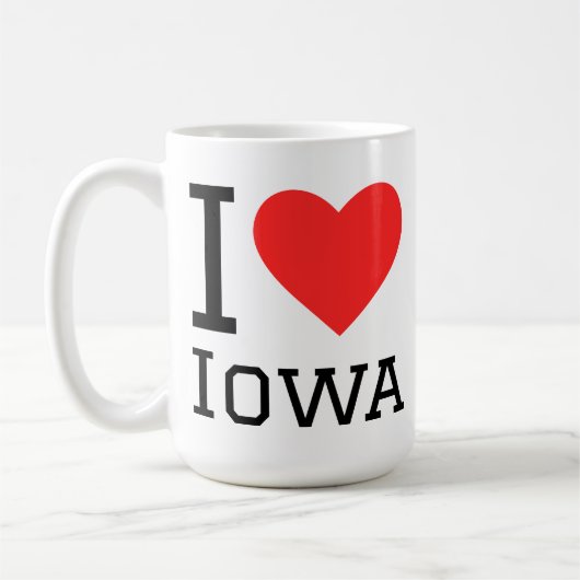 Ich liebe Iowa Kaffeetasse (Links)