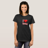 Ich liebe Iowa T-Shirt (Vorne ganz)