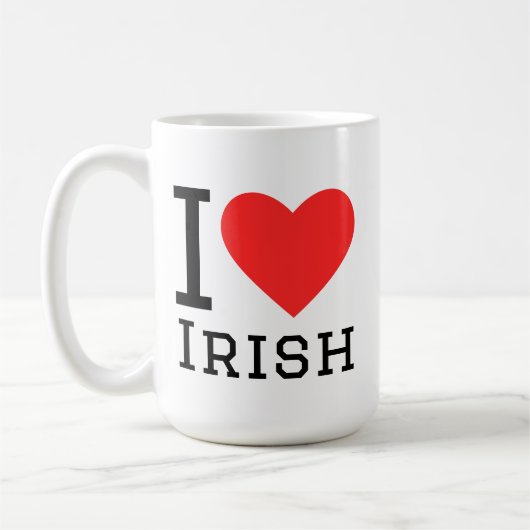 Ich liebe Irisch Kaffeetasse (Links)