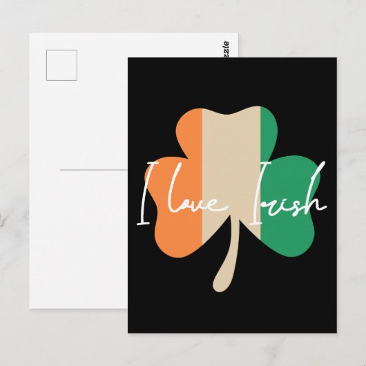 Ich liebe Irisch! Postkarte (Vorne/Hinten)