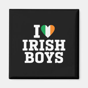 Ich liebe irische Jungen Irland Flagge Herz St Pat Magnet
