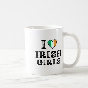 Ich liebe irische Mädchen Ich Herz irisches Mädche Kaffeetasse