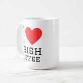 Ich liebe Irish Coffee Kaffeetasse (Vorderseite Links)