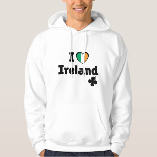 Ich liebe Irland Irische Flagge Herz & Shamrock (S Hoodie