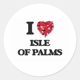 Ich liebe Isle of Palms South Carolina Runder Aufkleber
