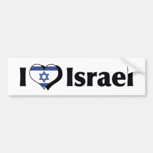 Ich liebe Israel-Flagge Autoaufkleber