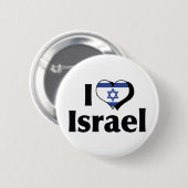 Ich liebe Israel-Flagge Button (Vorne & Hinten)