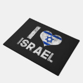 Ich liebe Israel Fußmatte (Schrägansicht)