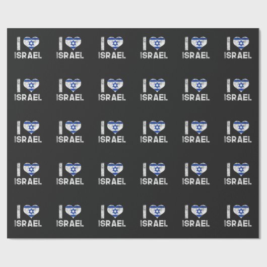Ich liebe Israel Geschenkpapier (Flach)