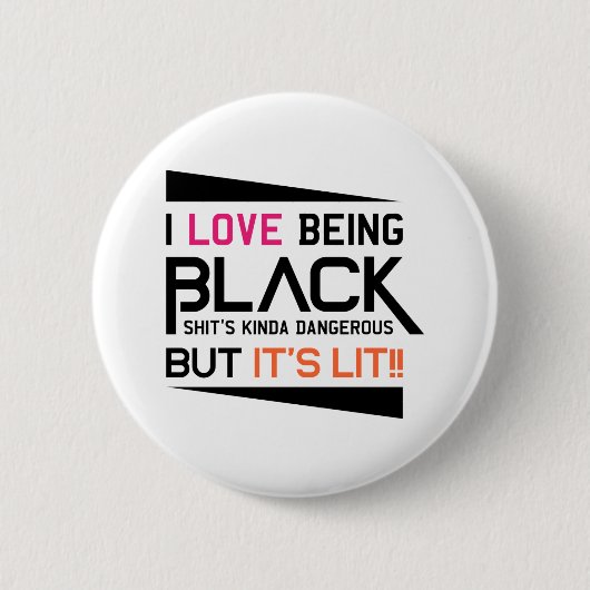 Ich Liebe ist Black x Pirend Button (Vorderseite)