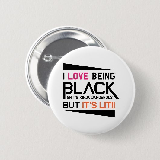 Ich Liebe ist Black x Pirend Button (Vorne & Hinten)