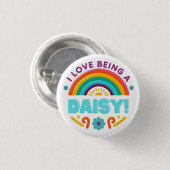 Ich Liebe ist ein Daisy Girl Scouting Button (Vorne & Hinten)