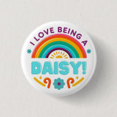 Ich Liebe ist ein Daisy Girl Scouting Button (Vorderseite)