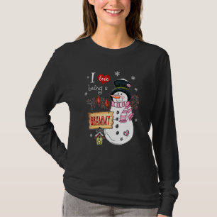 Ich Liebe ist ein Grammy Snowman Weihnachten Funny T-Shirt