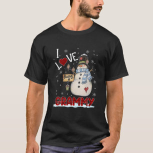 Ich Liebe ist ein Grammy Snowman Weihnachten Funny T-Shirt