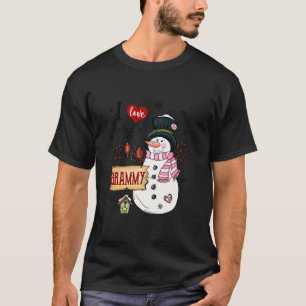 Ich Liebe ist ein Grammy Snowman Weihnachten Funny T-Shirt