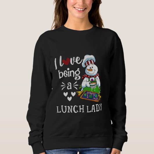 Ich Liebe ist ein Niedlicher Schneemann-Weihnachts Sweatshirt (Vorderseite)