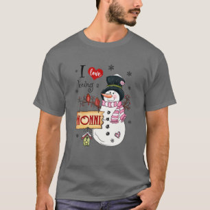 Ich Liebe ist ein Nonni Snowman Weihnachten Funny T-Shirt