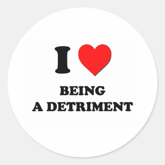 Ich Liebe ist ein Schädling Runder Aufkleber (Vorderseite)