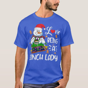 Ich Liebe ist eine Dame Weihnachts-Koch Snowman L T-Shirt