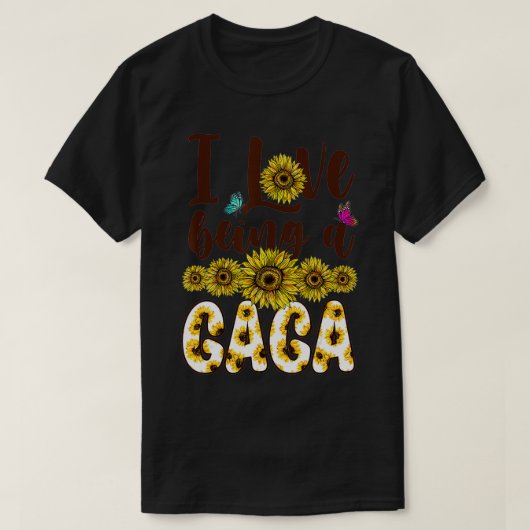 Ich Liebe ist eine Gaga-Sonnenblume T-Shirt (Design vorne)