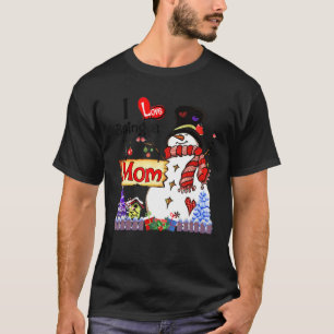 Ich Liebe ist eine Mama Schneemann Weihnachten Wei T-Shirt
