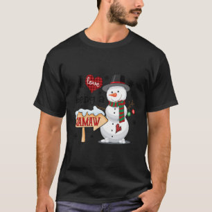 Ich Liebe ist eine Mamaw Snowman Funny Family Chri T-Shirt