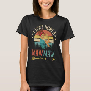 Ich Liebe ist eine Mawmaw Women Rosie Vintag Oma T-Shirt