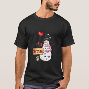 Ich Liebe ist eine Nonna Snowman Weihnachten Funny T-Shirt